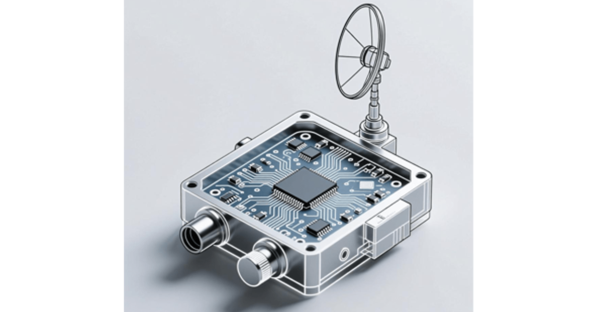Vector Network Analyzer testing insertion loss and return loss on an RF PCB sample.